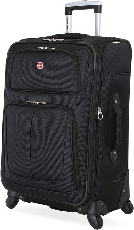 Photo 1 of 
SwissGear Sion Softside Expandable Roller Luggage, Black, Checked-Medium 25-Inch
Size:Checked-Medium 25-Inch
Color:Black