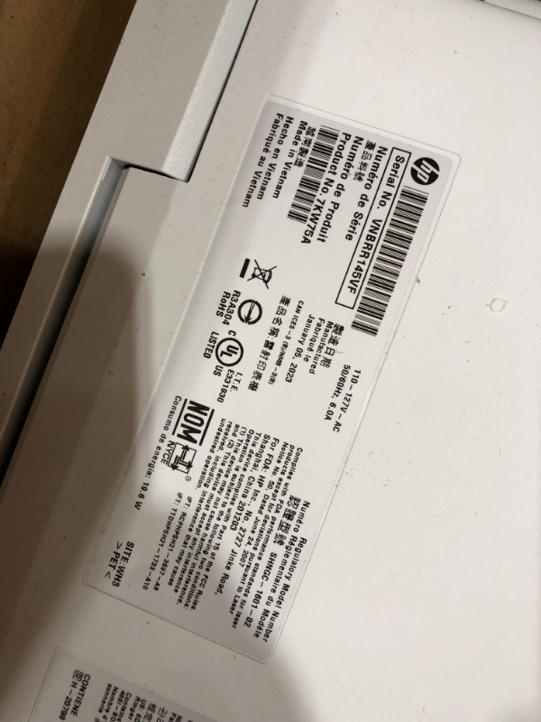Photo 5 of *Damaged* HP Color LaserJet Pro M283fdw Wireless All-in-One Laser Printer, Remote Mobile Print, Scan & Copy, Duplex Printing, Works with Alexa (7KW75A), White