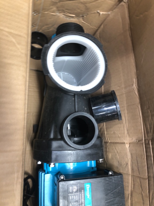 Photo 2 of BOMGIE 3HP Pool Pump Inground, 7860 GPH Above Ground Swimming Pool Pump, 115V High Flow Single Speed Powerful Self Priming Pool Pumps with Strainer Basket, Energy Saving, Low Noise Single Speed 3 Hp Single Speed