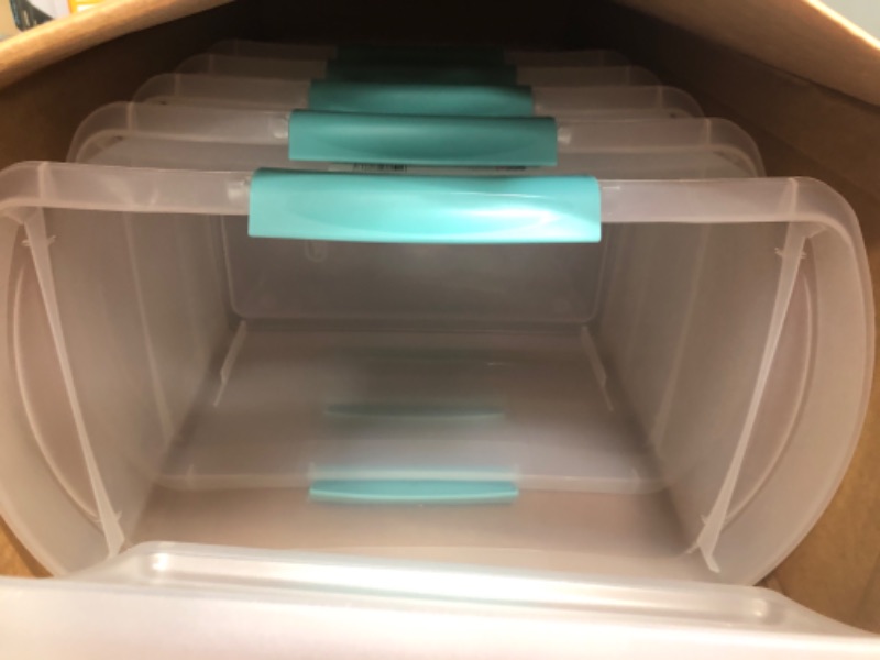 Photo 1 of 6 Pack of Sterilite Clear Showoffs Storage Container, Large