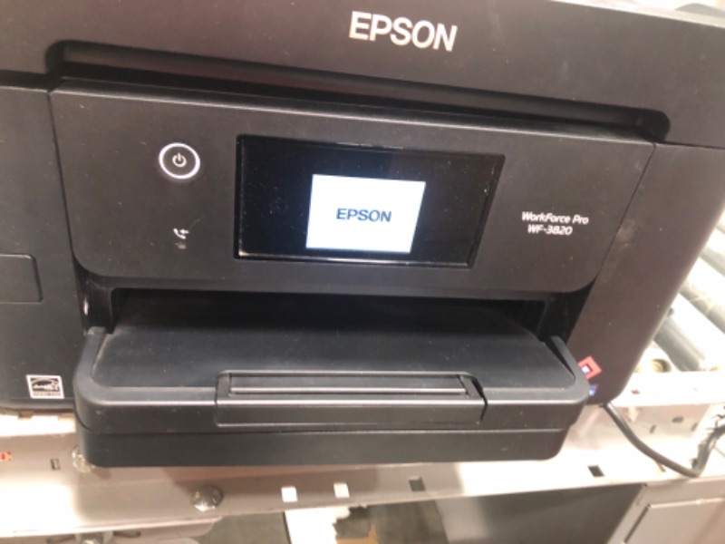 Photo 4 of PRINTER THAT HAS NO PAPER******
*POWERS ON* Epson Workforce Pro WF-3820 All-in-One Wireless Color Inkjet Printer 