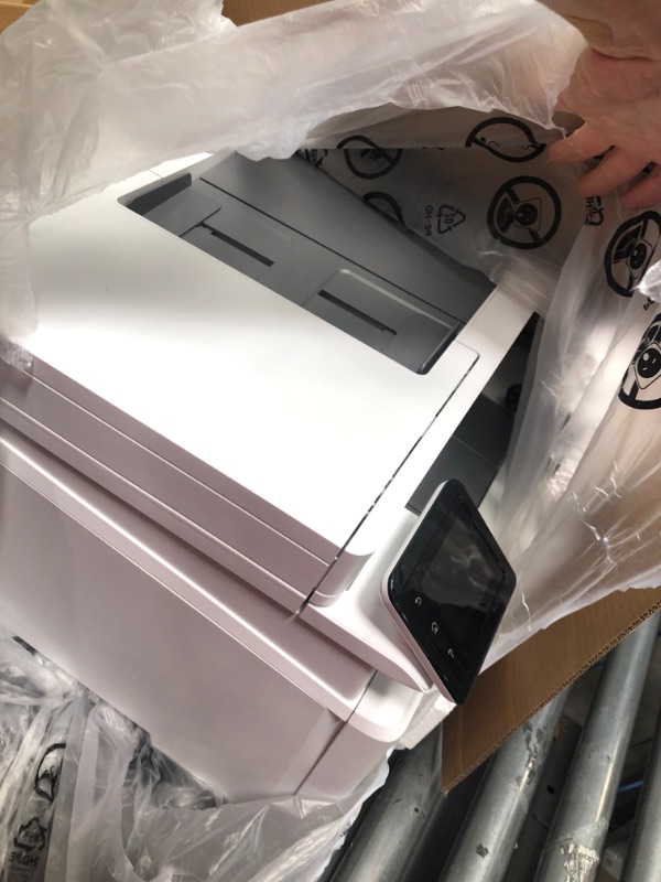 Photo 1 of HP Color LaserJet Pro M283fdw Wireless All-in-One Laser Printer, Remote Mobile Print, Scan & Copy, Duplex Printing, Works with Alexa (7KW75A), White