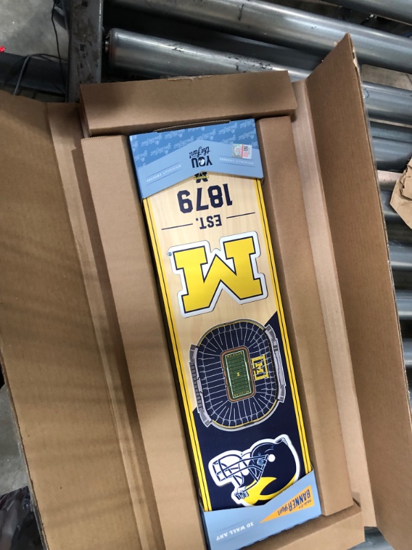 Photo 2 of YouTheFan NCAA Michigan Wolverines 3D Stadium 6x19 Banner - Michigan Stadium