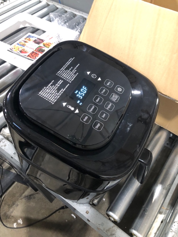 Photo 2 of NUWAVE Brio 8-Qt Air Fryer, Powerful 1800W, Easy-to-Read Cool White Display, 50°-400°F Temp Controls, 100 Pre-Programmed Presets & 50 Memory Slots, Integrated Smart Thermometer, Linear T Technology 8QT Brio