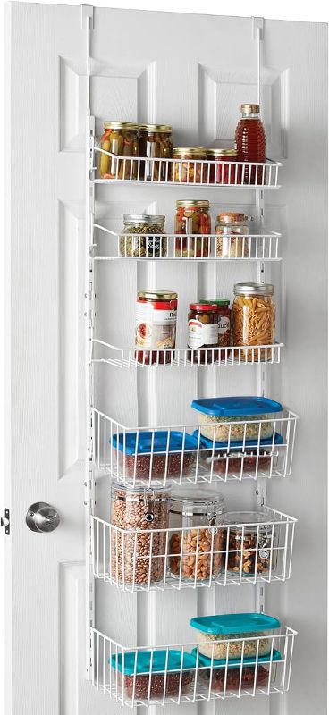 Photo 1 of * used item * incomplete * sold for parts *
Smart Design Over The Door Pantry Organizer Rack with 6 Adjustable Shelves 