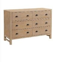 Photo 1 of Alaterre Furniture Arden Wood Double Dresser, Light Driftwood 