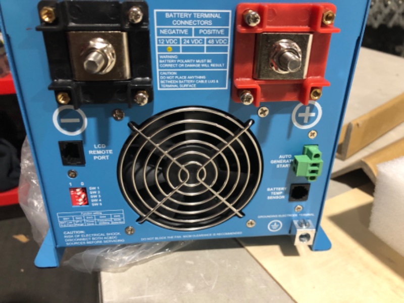 Photo 1 of **SEE NOTES/UNABLE TO TEST**
Sungoldpower 3000W DC 12V Peak 9000W Inverter Charger Pure Sine Wave Upgrade, AC 120V with 90A Battery AC Charger LCD Display, Low Frequency Inverter, for RV, Trailer, Camper, Home, Boat 3000W 12V
