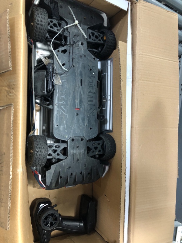 Photo 2 of ARRMA RC Truck 1/8 Infraction 4X4 MEGA Resto-Mod Truck RTR (4 AA Batteries for Transmitter Not Included), Red/Blue, ARA4215V3T1