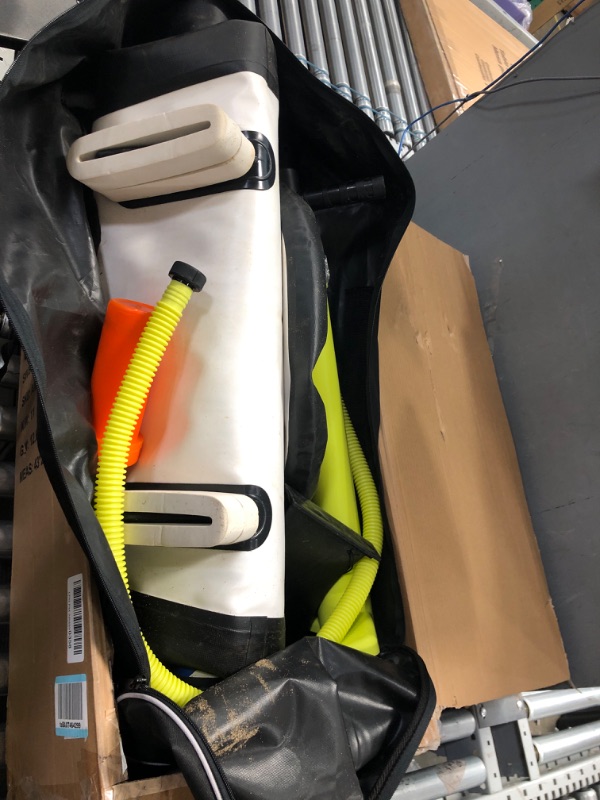 Photo 1 of Inflatable Stand Up Paddle Board All Around Stand Up Paddling Board with SUP Accessories Including Backpack, Bottom Fin for Paddling, Waterproof Bag, Leash, Adjustable Paddle and Hand Pump