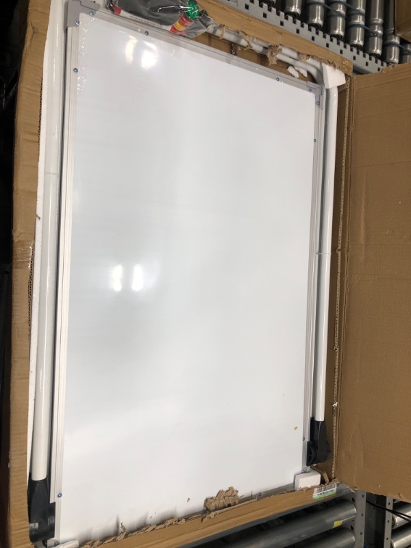 Photo 2 of Dry Erase Easel Whiteboard 36 x 24 Inches Double Sided Magnetic Board Height Adjustable whiteboard Stand Black