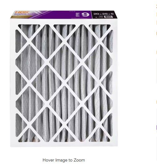 Photo 1 of 20 in. x 25 in. x 5 in. Lennox Replacement Pleated Air Filter FPR 9, MERV 13
