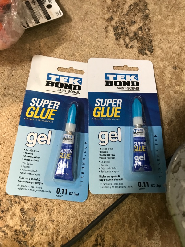 Photo 2 of TEKBOND Super Glue Gel, Water Resistant, Drip-Free Superglue, 0.11oz (Pack of 1)