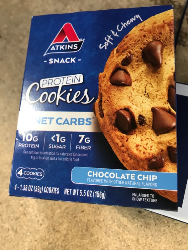 Photo 2 of Atkins Protein Cookie Chocolate Chip, 4 Count Chocolate Chip 4 Count (Pack of 1)