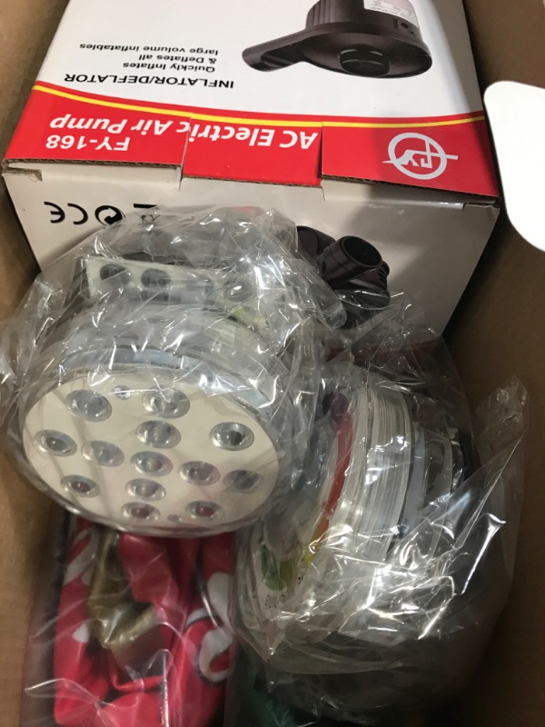 Photo 1 of 45 Inch - 2 PCS Pack with Electric Air Pump, Extra Large Light Up PVC Inflatable Christmas Balls, Christmas Decorations Clearance with Light, Remote and Timer for Yard & Pool Décor Mixed Style 10- 45 INCH 2 PCS Mixed Color
