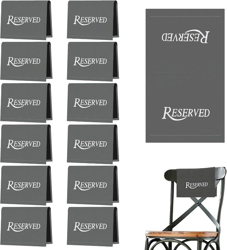 Photo 1 of 12 PCS Reserved Chair Signs, Church Pew Reserved Sign Reserved Seating Placeholder for Weddings Parties Celebrations
