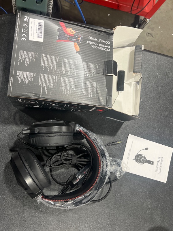 Photo 2 of Ajsaki M180 Pro Retro Gaming Headsets, Stereo PlayStation 4 Headset with Microphone, Wired PC Headset with Noise Cancelling Mic, Over-Ear Gaming Headphones for PC/MAC/PS4/PS5/Nintendo Switch/Xbox One