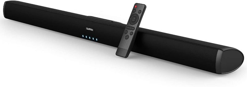 Photo 1 of Sound Bar, Sound Bar for TV, Soundbar with Built-in Subwoofer, Wired & Wireless Bluetooth 5.0 Speaker for TV, HDMI/Optical/Aux/USB, Wall Mountable, Surround Sound System for TV & Home Theater 2022 NEW https://a.co/d/dIaXUmf