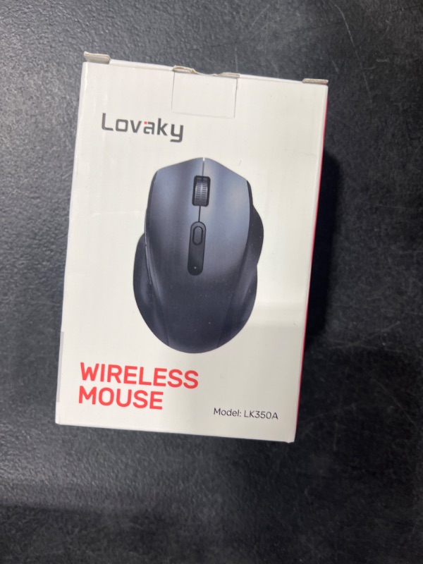 Photo 2 of 2.4G Wireless Mouse for Laptop, Ergonomic Computer Mouse with USB Receiver and 3 Adjustable Levels, 6 Button Cordless Mouse Wireless Mice for Windows Mac PC Notebook (Grey)  BRAND NEW 