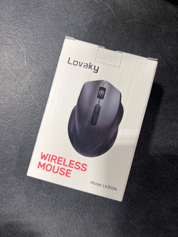 Photo 2 of 2.4G Wireless Mouse for Laptop, Ergonomic Computer Mouse with USB Receiver and 3 Adjustable Levels, 6 Button Cordless Mouse Wireless Mice for Windows Mac PC Notebook (Grey) BRAND NEW 