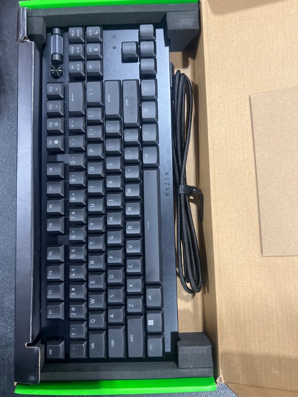 Photo 4 of Razer DeathStalker V2 Pro TKL Wireless Gaming Keyboard: Low-Profile Optical Switches - Linear Red - HyperSpeed Wireless & Bluetooth 5.0-50 Hr Battery - Ultra-Durable Coated Keycaps - Chroma RGB Linear Optical Switch Keyboard DeathStalker V2 Pro TKL