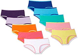 Photo 1 of Amazon Essentials Big Girls' 10-Pack Bikini Underwear, Multi, L (10)