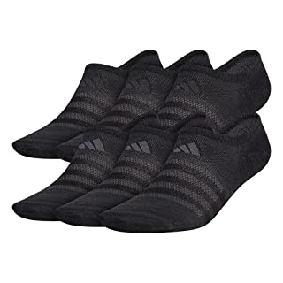 Photo 1 of adidas Mens Superlite (6-pair) Super No Show Sock, Black/Night Grey, Large US