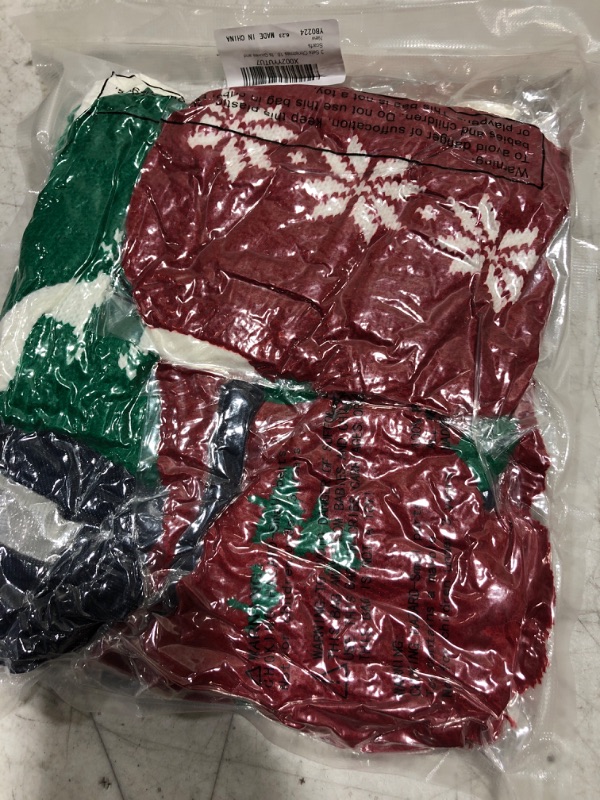 Photo 1 of 3 Sets Christmas 18 Inch Doll Clothes Christmas Doll Outfit Accessories Winter Doll Outfits Including Green Elk, Red Christmas Tree, Snowflake Sweaters Trousers Hats Gloves and Scarfs
