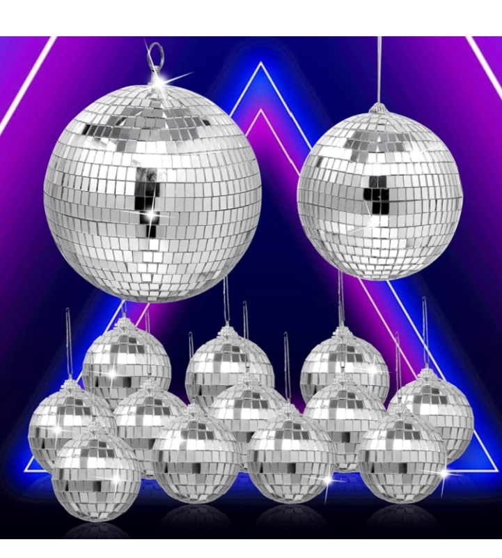 Photo 1 of 14 pcs hanging disco ball ornaments 