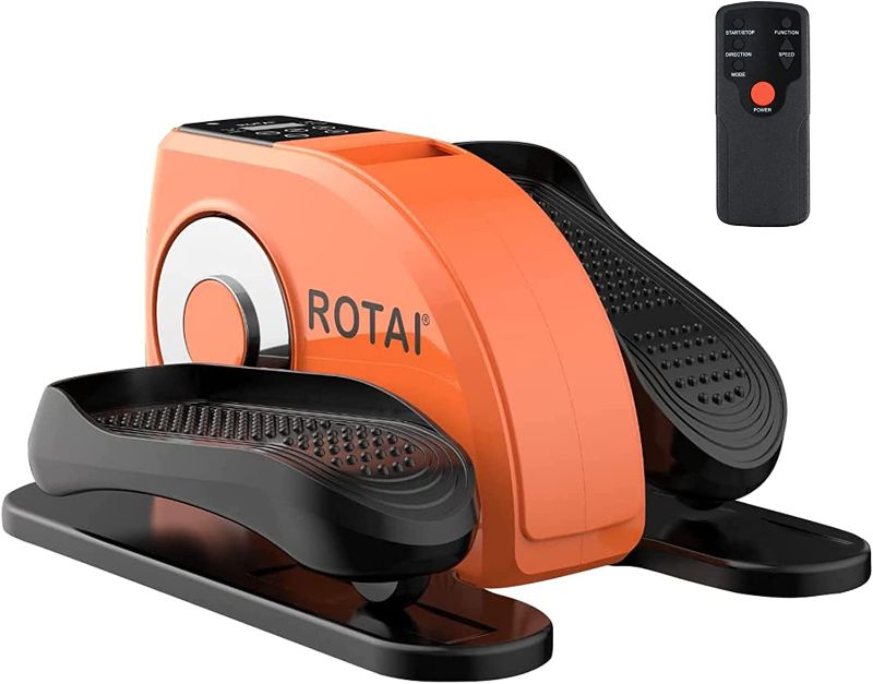 Photo 1 of ROTAI Under Desk Elliptical Machine for Seniors Rehab Electric Seated Leg Foot Pedal Exerciser Bike, Portable Trainer for Home & Office with Remote and LCD Monitor

