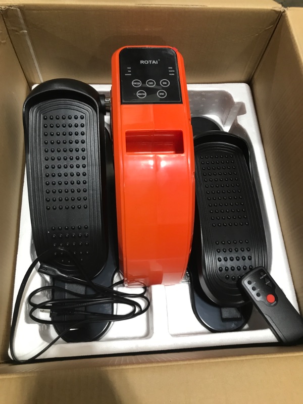 Photo 1 of ROTAI Under Desk Elliptical Machine for Seniors Rehab Electric Seated Leg Foot Pedal Exerciser Bike, Portable Trainer for Home & Office with Remote and LCD Monitor
