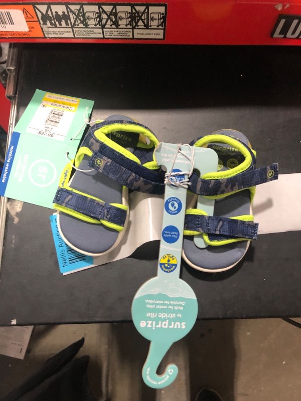 Photo 2 of Toddler Surprize by Stride Rite Lumos Light-up Double Adjust Sandals - Navy Blue