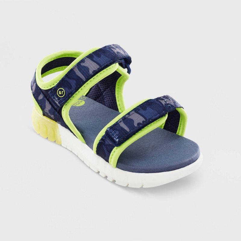 Photo 1 of Toddler Surprize by Stride Rite Lumos Light-up Double Adjust Sandals - Navy Blue