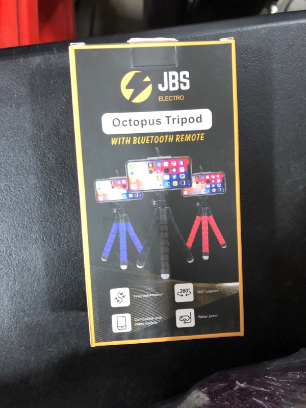 Photo 2 of JBS Electro Flexible Octopus Tripod - Universally Compatible Tripod with Bluetooth Remote - Works with Cameras and Phones - Portable and Easy to Use