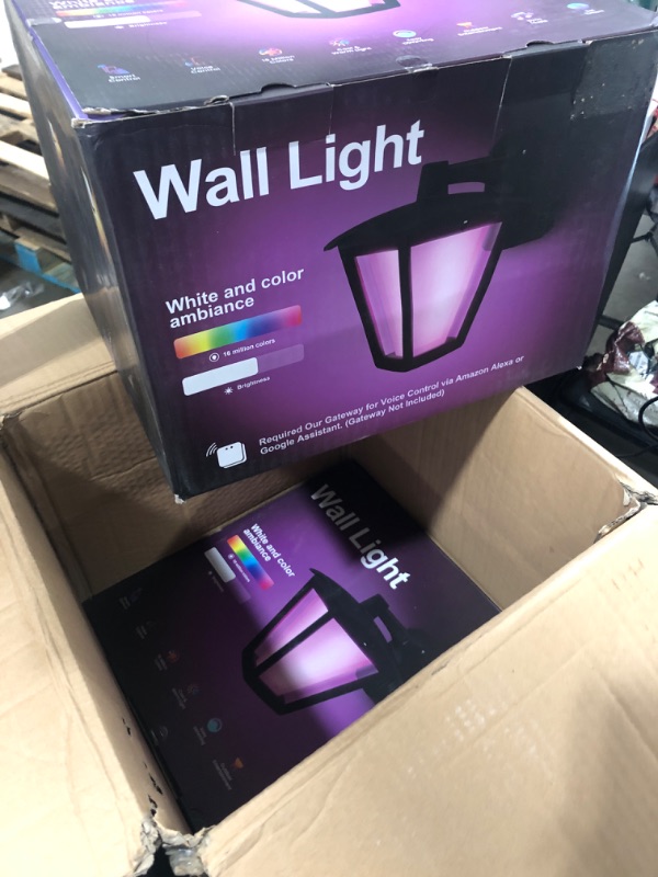 Photo 1 of 2PCS LED WALL LANTERN 13.5 X 13.5 X 19.8
