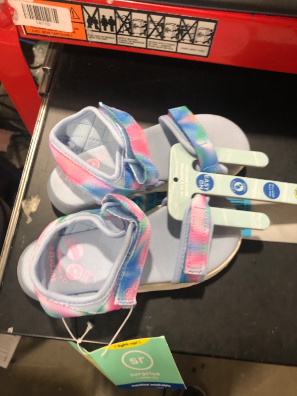 Photo 2 of Toddler Girls' Surprize by Stride Rite Lumos Light-up Double Adjust Sandals - 11
