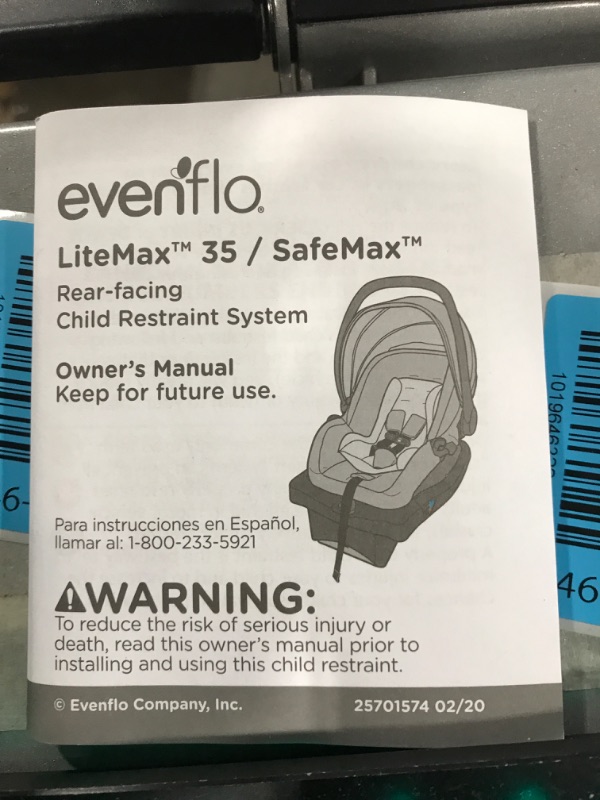 Photo 1 of EVENFLO BABY CAR SEAT LITEMAX 35/SAFEMAX