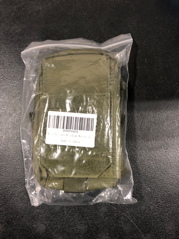 Photo 2 of Military Tactical Laser 1000D Small Tactical Molle Admin Pouch Gadget Organizer Phone Holder Waist EDC Packs Utility Smartphone Pouches Tool Holster Pocket Little Bag Army green