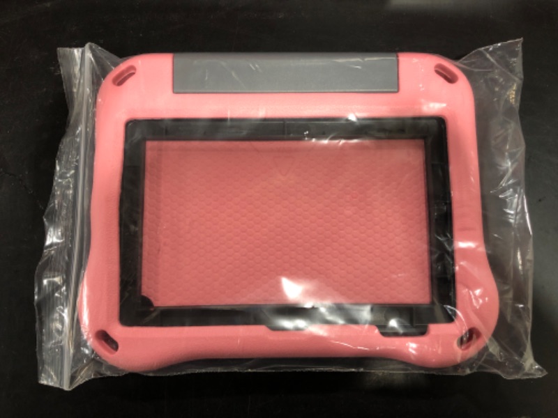 Photo 2 of Fire 7 Tablet case,fire 7 case for Kids (12th Gen 2022 Release),Riaour Anti Slip Shockproof Light Weight Kids Friendly Protective Case for Kindle fire 7 Tablet(Light Pink)