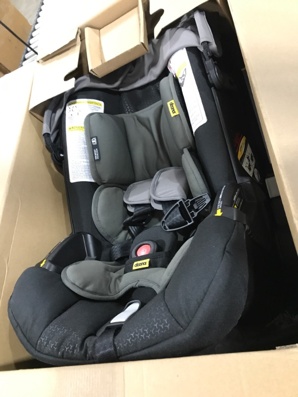 Photo 2 of Doona Infant Car Seat & Latch Base - Rear Facing Car Seat and Car Seat Base, Car Seat to Stroller in Seconds - US Version, Greyhound