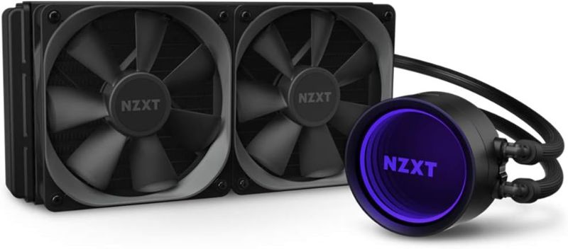 Photo 1 of NZXT Kraken X53 240mm - RL-KRX53-01 - AIO RGB CPU Liquid Cooler - Rotating Infinity Mirror Design - Improved Pump - Powered by CAM V4 - RGB Connector - AER P 120mm Radiator Fans (2 Included)
