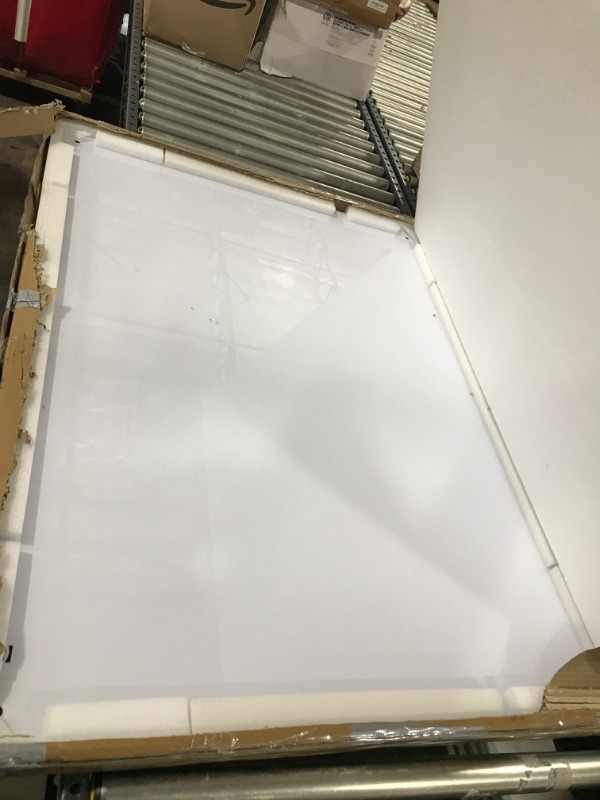 Photo 2 of TOWON White Dry Erase Board, 47 x 35 Inch Magnetic Glass Dry Erase Board, white Glass Whiteboard Large, White Board Set
