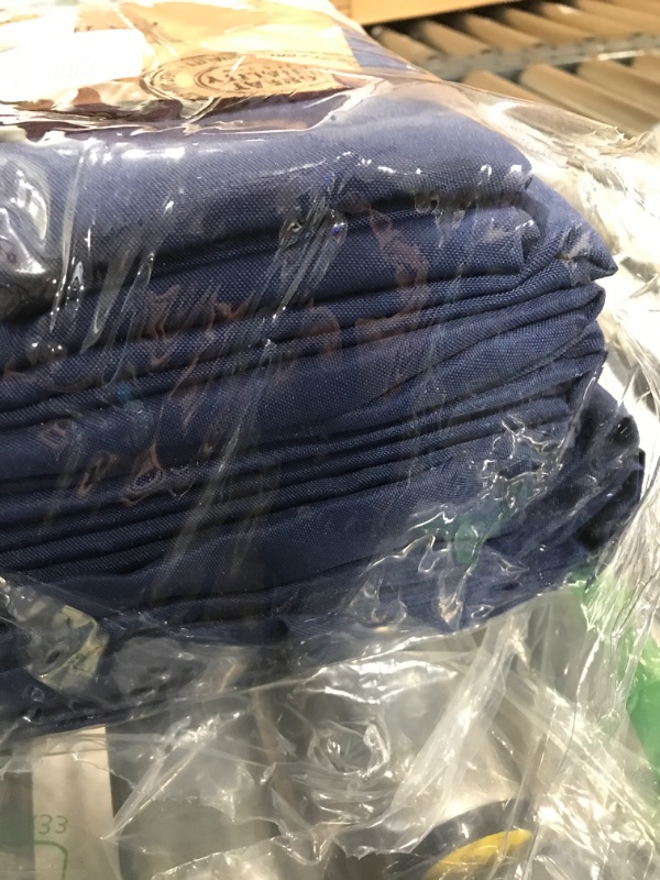 Photo 2 of 6 Pack Navy Blue Round Tablecloths 120 Inch - Circle Bulk Linen Polyester Fabric Washable Table Clothes Cover for Wedding Reception Banquet Party Buffet Restaurant 