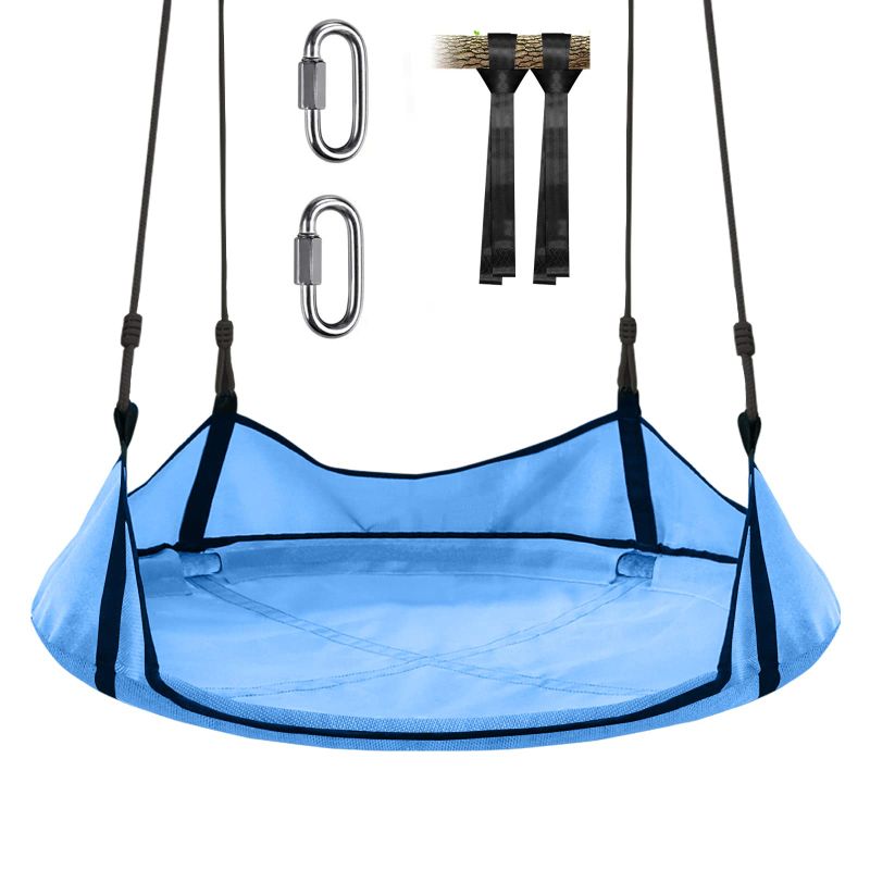 Photo 1 of BemerforS 40" Saucer Tree Swing For Kids Outdoor?Round Swing With Adjustable Hanging Straps?Quick Loading And Unloading, Waterproof Of Saucer Tree Swing,Suitable For Park Backyard, Playground… Green
