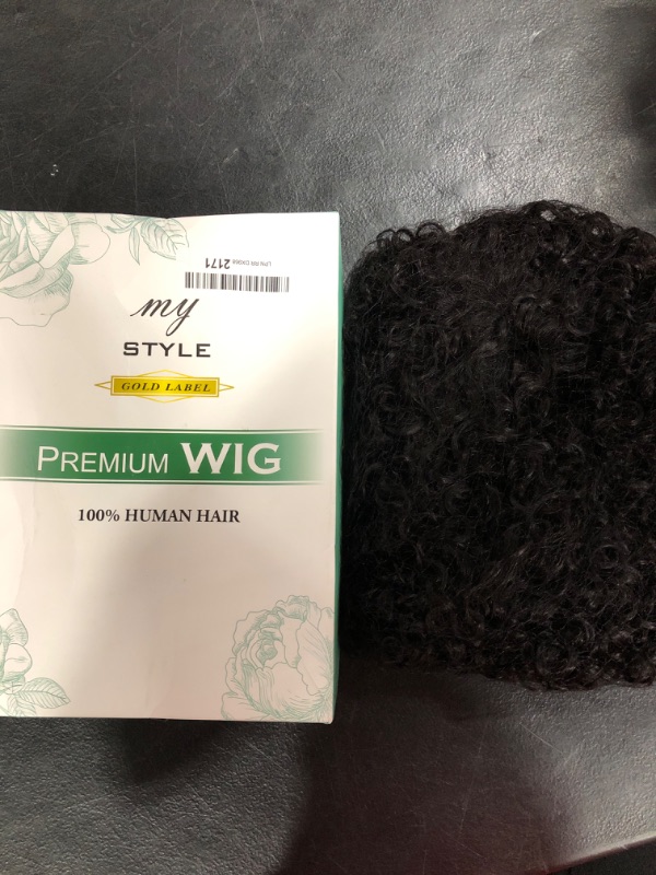 Photo 2 of 100% Human Hair Wig, Curly Hair Black