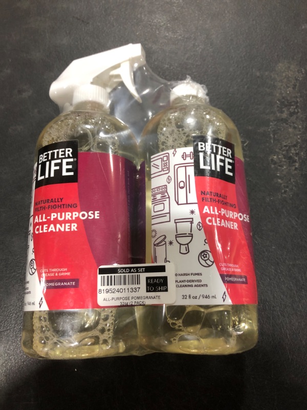 Photo 2 of Better Life All-Purpose Cleaner, Pomegranate, 32 Fl Oz (Pack of 2), Pomegranate, 64 Fl Oz 32 Fl Oz (Pack of 2) Pomegranate