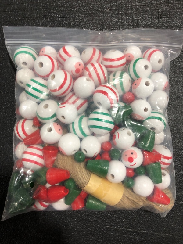 Photo 2 of 160 PIECES CHRISTMAS CRAFTING DECORATIONS. GREEN/RED. 