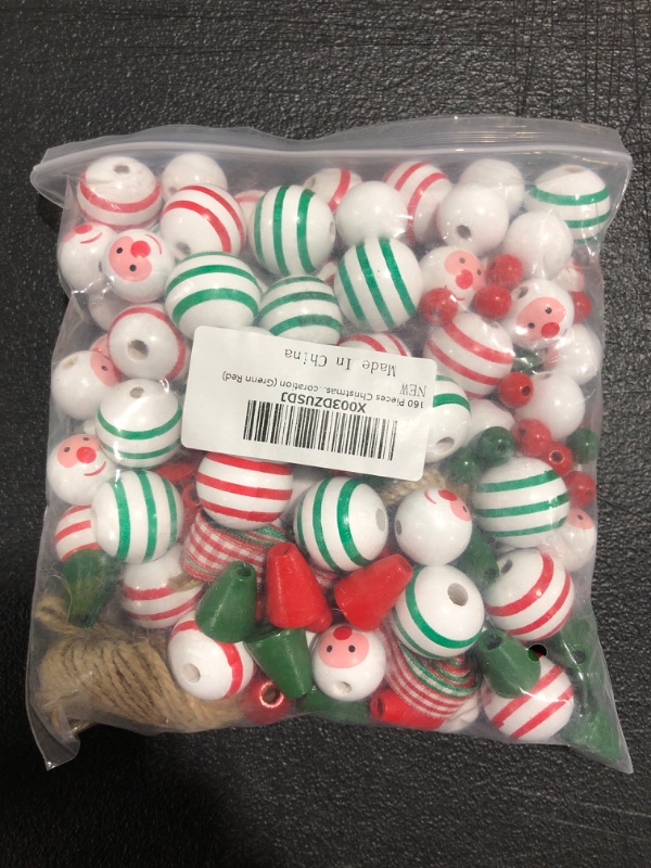 Photo 1 of 160 PIECES CHRISTMAS CRAFTING DECORATIONS. GREEN/RED. 