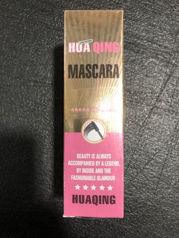 Photo 2 of 2 Pack HuaQing 5D Voluminous Fiber Mascara,Black Volume and Length Waterproof Smudge-proof Natural No Clumping Smudging Lasting All Day
