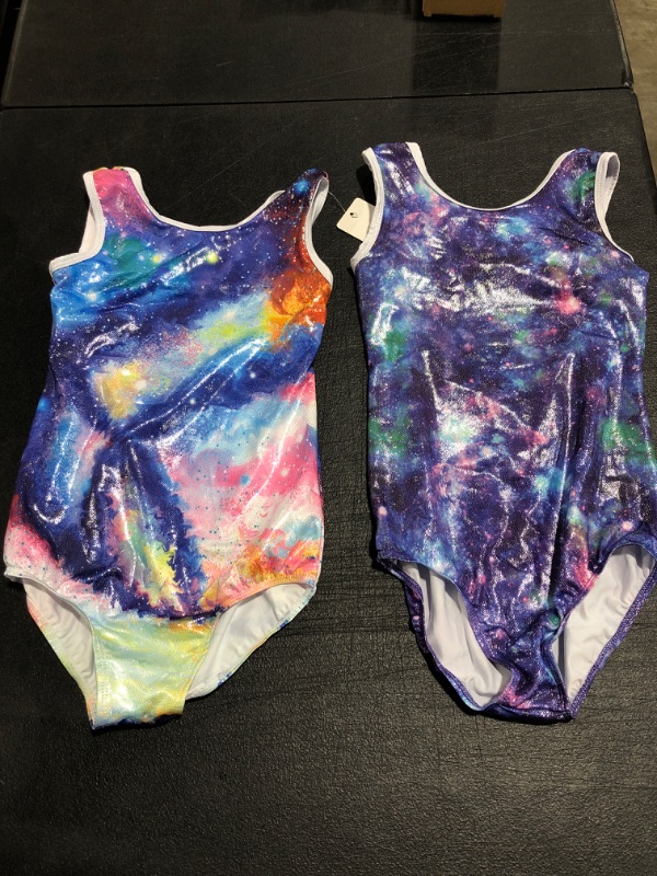 Photo 1 of LOT OF 2 YOUTH GIRLS' ONE PIECE LEOTARD. UNMARKED SIZE. 