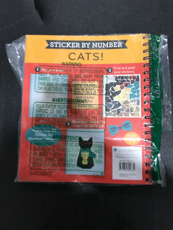 Photo 2 of Brain Games - Sticker by Number: Cats! (28 Images to Sticker)